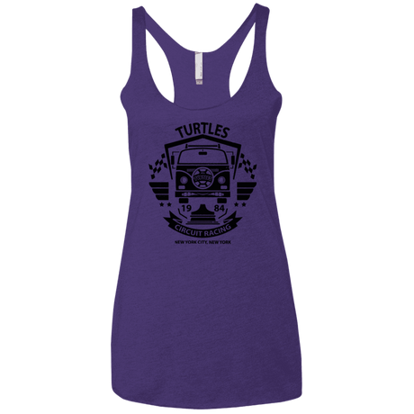 T-Shirts Purple / X-Small Turtles Circuit Women's Triblend Racerback Tank
