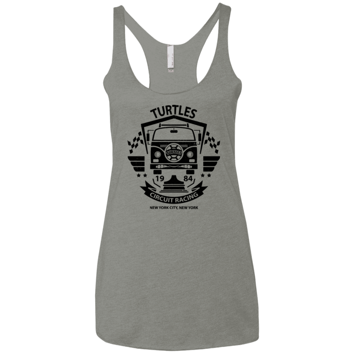 T-Shirts Venetian Grey / X-Small Turtles Circuit Women's Triblend Racerback Tank