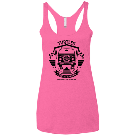 T-Shirts Vintage Pink / X-Small Turtles Circuit Women's Triblend Racerback Tank