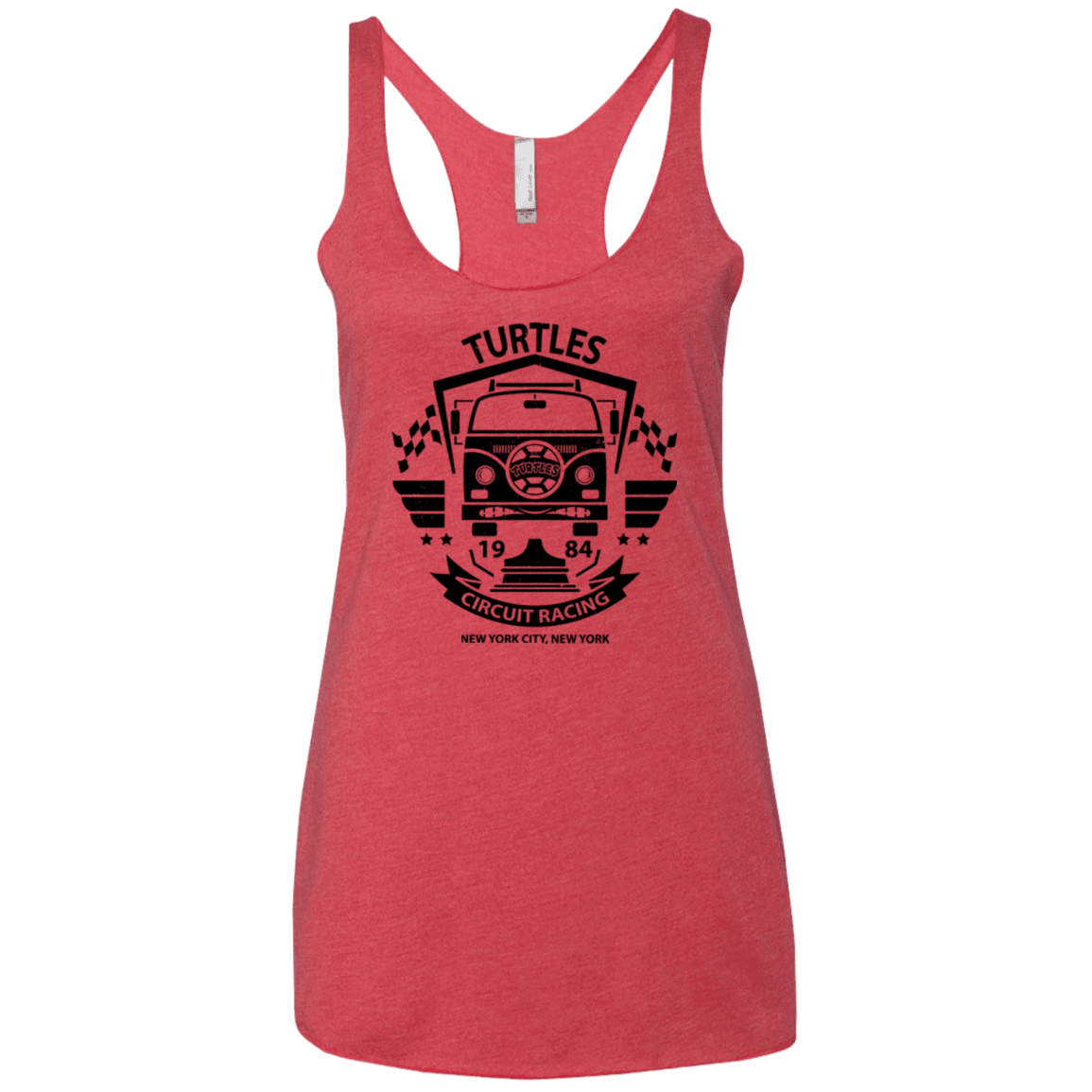 T-Shirts Vintage Red / X-Small Turtles Circuit Women's Triblend Racerback Tank