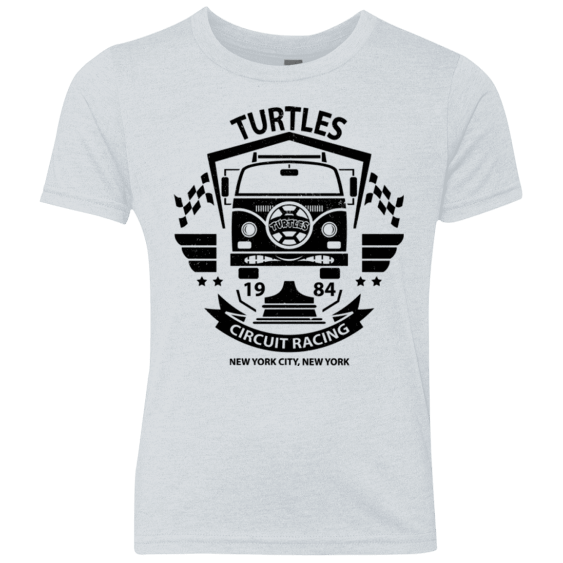 T-Shirts Heather White / YXS Turtles Circuit Youth Triblend T-Shirt