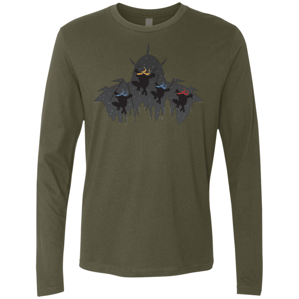 T-Shirts Military Green / Small Turtles Men's Premium Long Sleeve