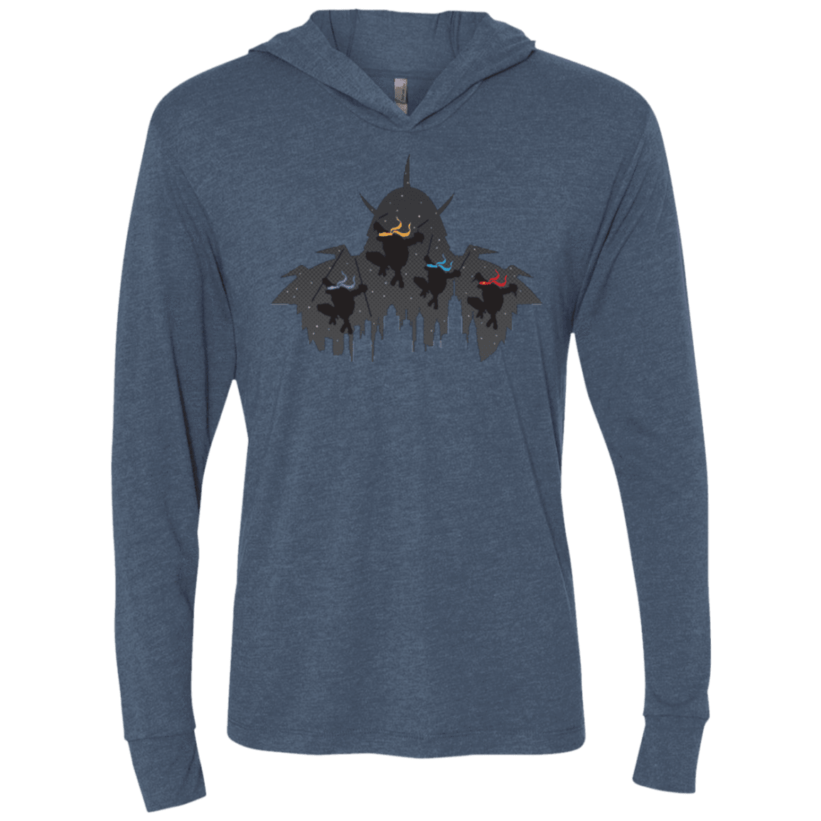 T-Shirts Indigo / X-Small Turtles Triblend Long Sleeve Hoodie Tee