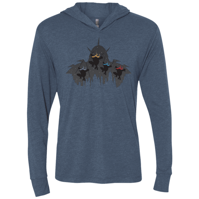 T-Shirts Indigo / X-Small Turtles Triblend Long Sleeve Hoodie Tee