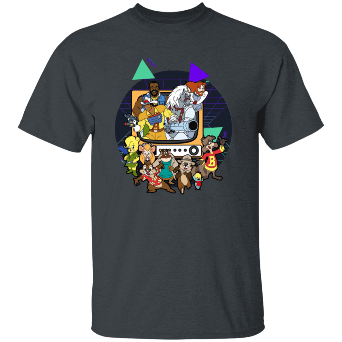 T-Shirts Dark Heather / YXS TV Toons 2 Youth T-Shirt