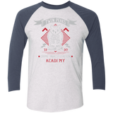 T-Shirts Heather White/Indigo / X-Small Twin Peaks Academy Men's Triblend 3/4 Sleeve