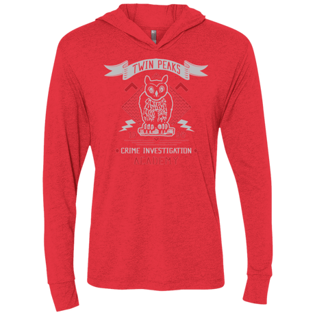 T-Shirts Vintage Red / X-Small Twin Peaks Academy Triblend Long Sleeve Hoodie Tee