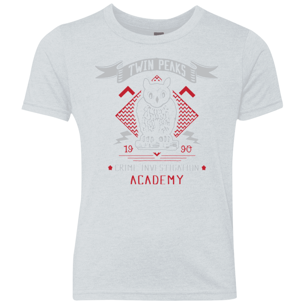T-Shirts Heather White / YXS Twin Peaks Academy Youth Triblend T-Shirt