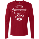 T-Shirts Cardinal / Small Twin Peaks Dark Roast Men's Premium Long Sleeve