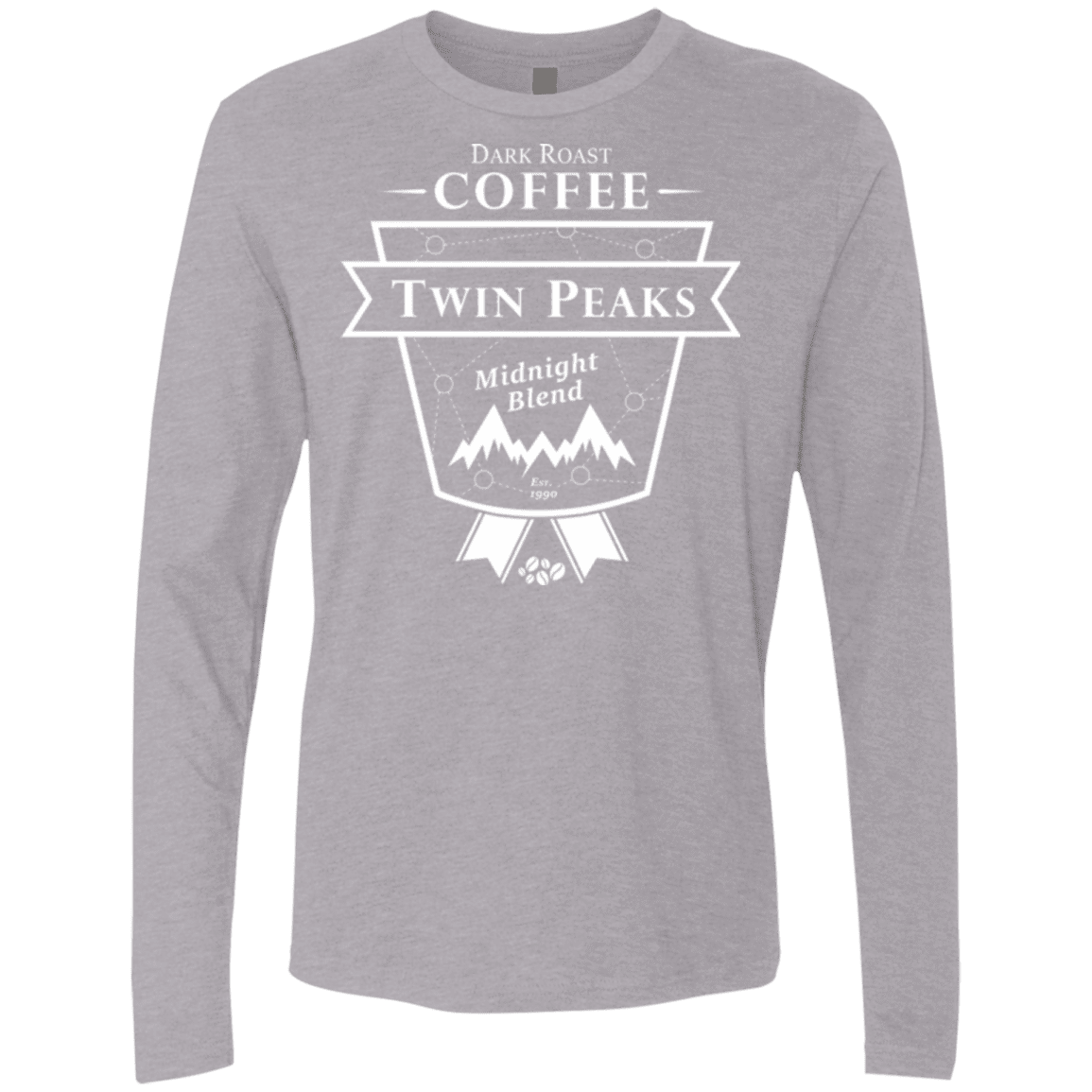 T-Shirts Heather Grey / Small Twin Peaks Dark Roast Men's Premium Long Sleeve