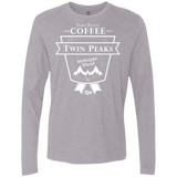 T-Shirts Heather Grey / Small Twin Peaks Dark Roast Men's Premium Long Sleeve
