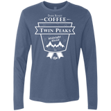 T-Shirts Indigo / Small Twin Peaks Dark Roast Men's Premium Long Sleeve