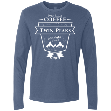 T-Shirts Indigo / Small Twin Peaks Dark Roast Men's Premium Long Sleeve