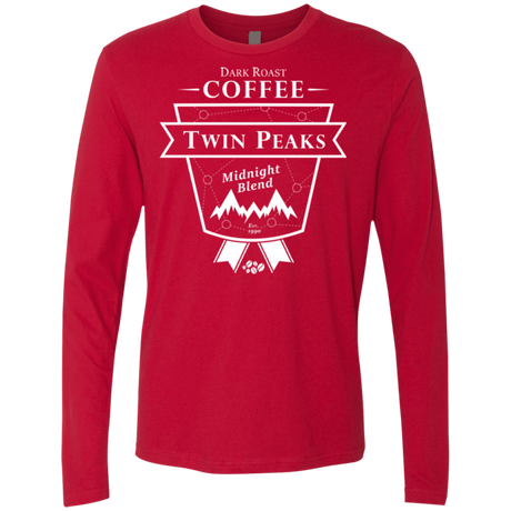 T-Shirts Red / Small Twin Peaks Dark Roast Men's Premium Long Sleeve