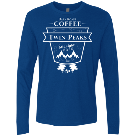 T-Shirts Royal / Small Twin Peaks Dark Roast Men's Premium Long Sleeve