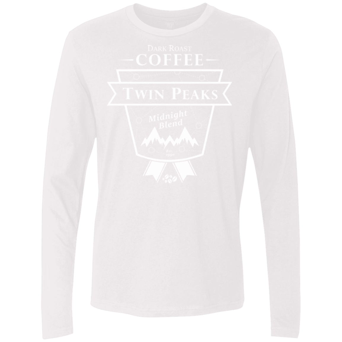 T-Shirts White / Small Twin Peaks Dark Roast Men's Premium Long Sleeve