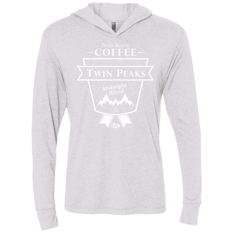 T-Shirts Heather White / X-Small Twin Peaks Dark Roast Triblend Long Sleeve Hoodie Tee