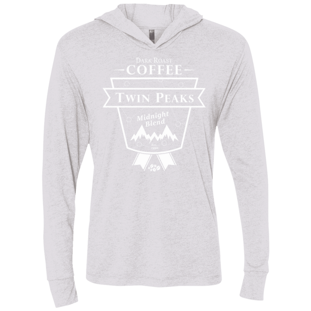 T-Shirts Heather White / X-Small Twin Peaks Dark Roast Triblend Long Sleeve Hoodie Tee