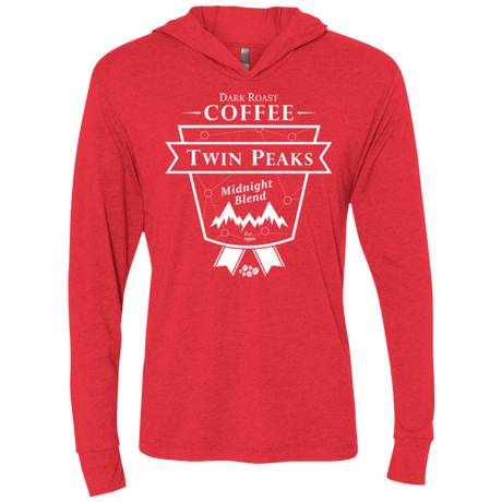 T-Shirts Vintage Red / X-Small Twin Peaks Dark Roast Triblend Long Sleeve Hoodie Tee