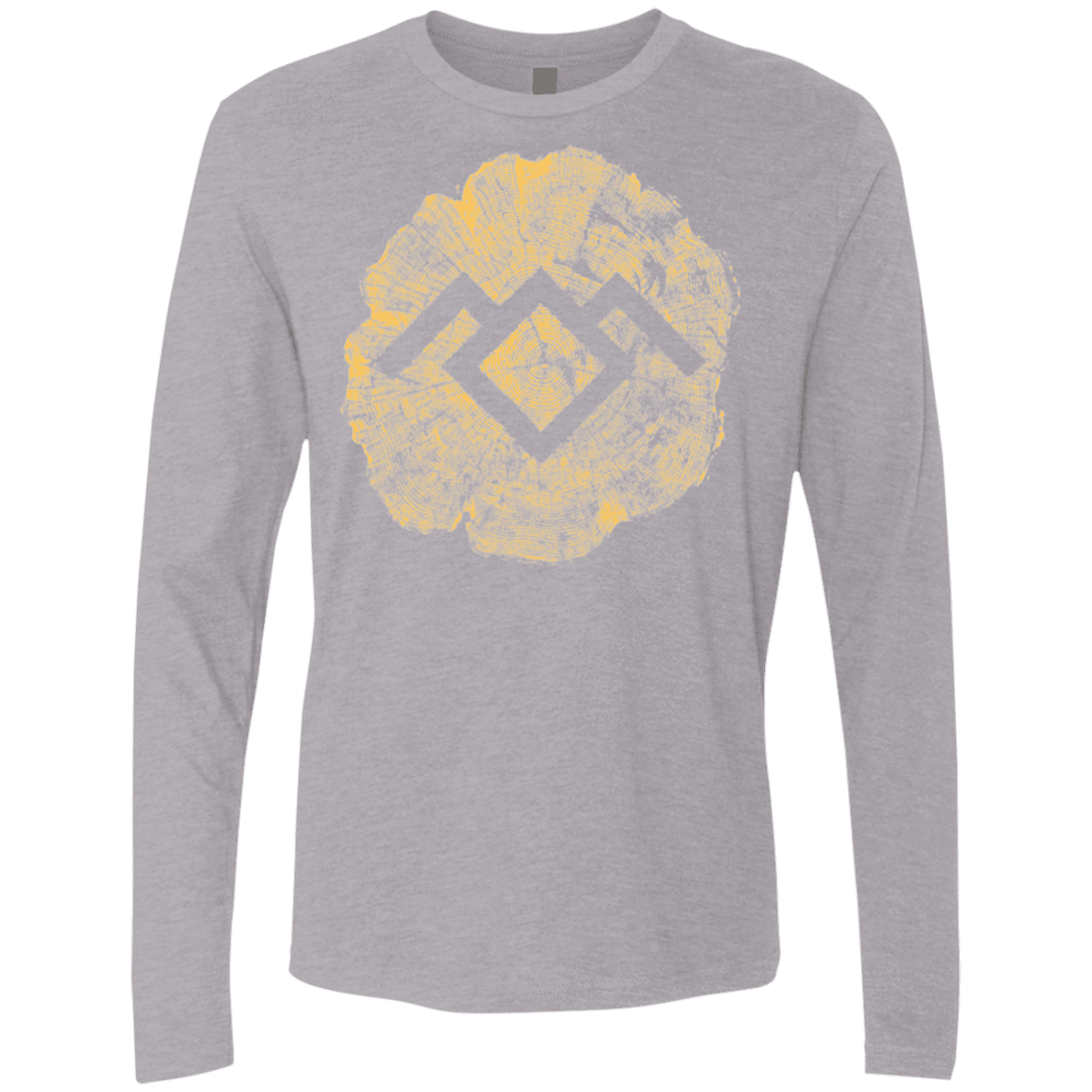 T-Shirts Heather Grey / Small TWIN PEAKS LOG Men's Premium Long Sleeve