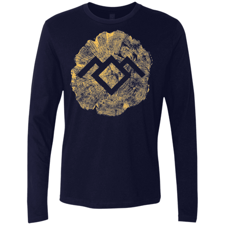 T-Shirts Midnight Navy / Small TWIN PEAKS LOG Men's Premium Long Sleeve