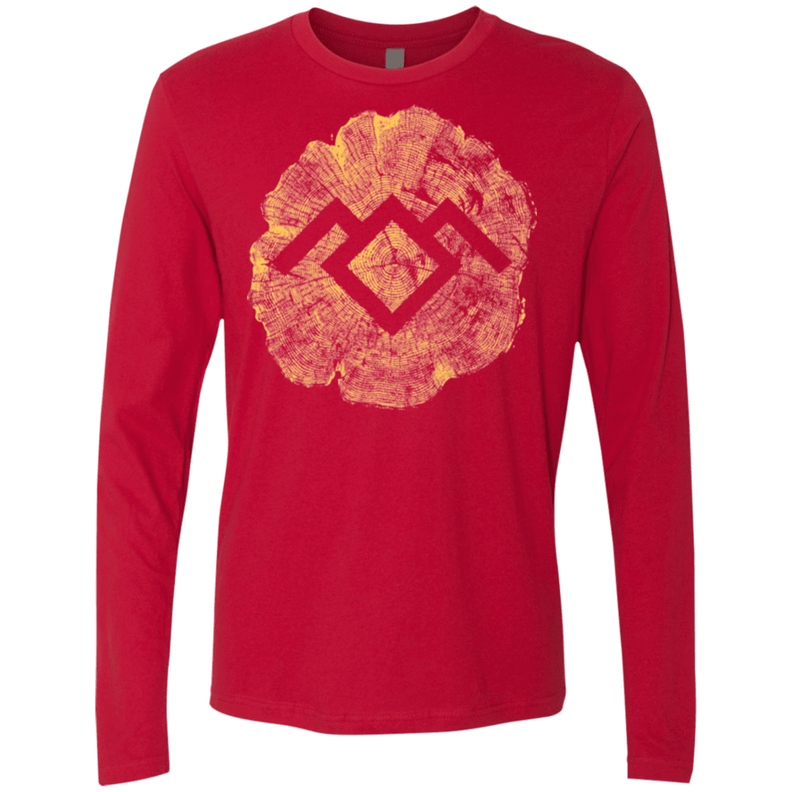T-Shirts Red / Small TWIN PEAKS LOG Men's Premium Long Sleeve