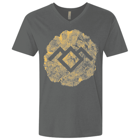 T-Shirts Heavy Metal / X-Small TWIN PEAKS LOG Men's Premium V-Neck