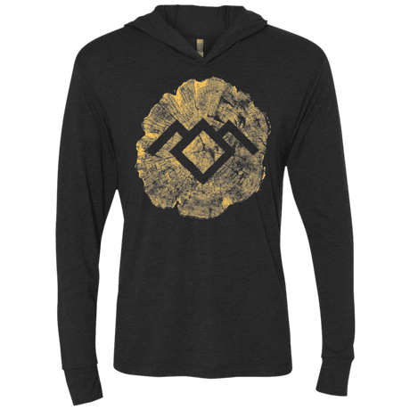 T-Shirts Vintage Black / X-Small TWIN PEAKS LOG Triblend Long Sleeve Hoodie Tee