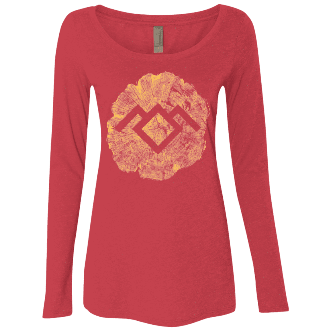 T-Shirts Vintage Red / Small TWIN PEAKS LOG Women's Triblend Long Sleeve Shirt