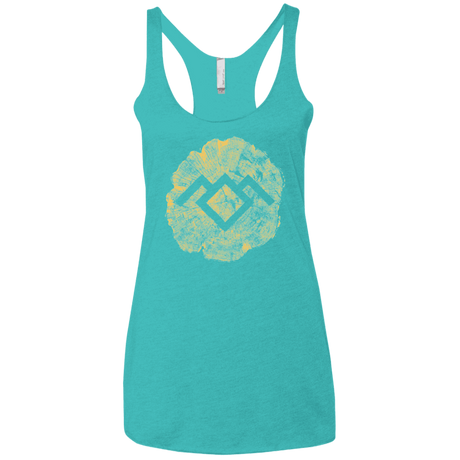T-Shirts Tahiti Blue / X-Small TWIN PEAKS LOG Women's Triblend Racerback Tank
