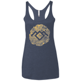 T-Shirts Vintage Navy / X-Small TWIN PEAKS LOG Women's Triblend Racerback Tank