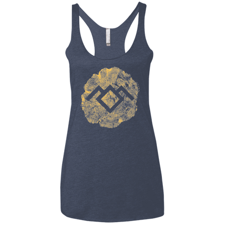 T-Shirts Vintage Navy / X-Small TWIN PEAKS LOG Women's Triblend Racerback Tank