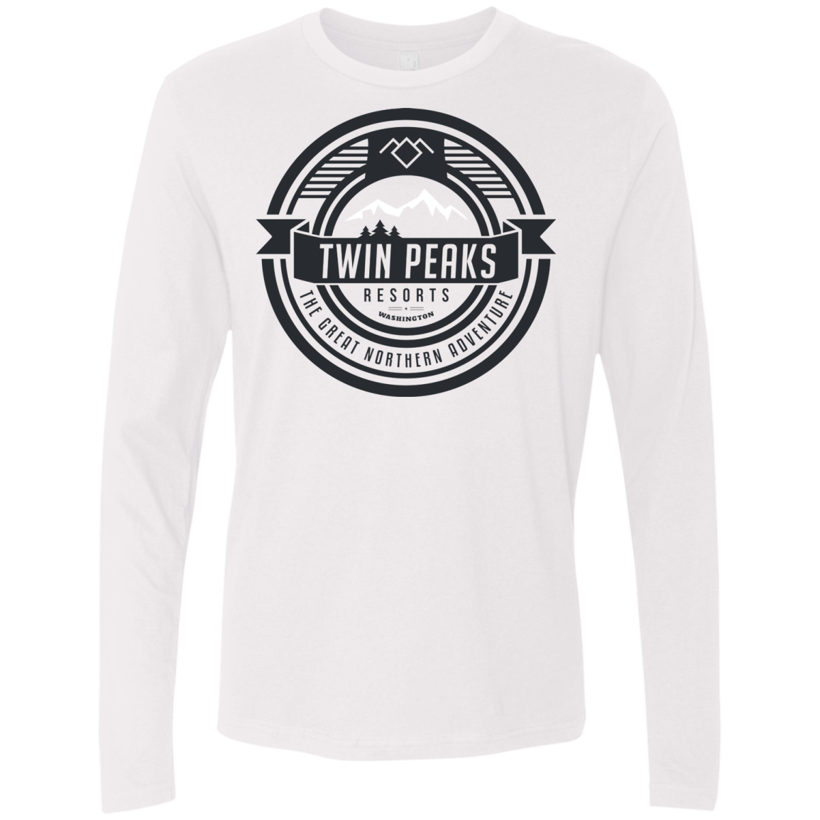 T-Shirts White / Small Twin Peaks Resorts Men's Premium Long Sleeve