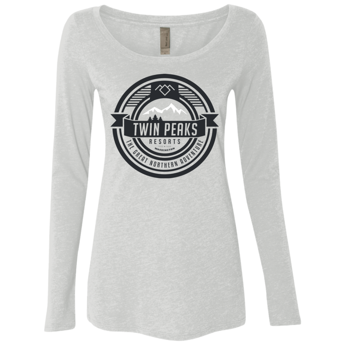 T-Shirts Heather White / Small Twin Peaks Resorts Women's Triblend Long Sleeve Shirt