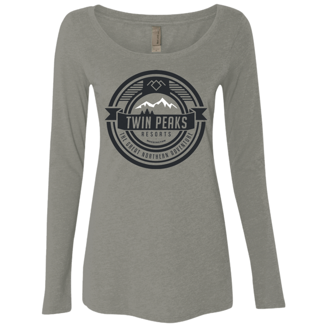 T-Shirts Venetian Grey / Small Twin Peaks Resorts Women's Triblend Long Sleeve Shirt