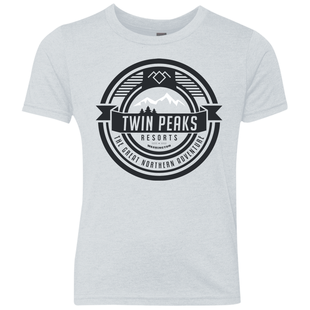 T-Shirts Heather White / YXS Twin Peaks Resorts Youth Triblend T-Shirt