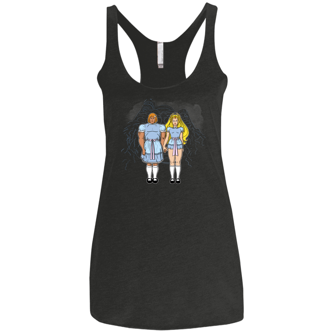 T-Shirts Vintage Black / X-Small Twin Shining Women's Triblend Racerback Tank