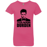 T-Shirts Hot Pink / YXS Tyler Fucking Durden Girls Premium T-Shirt