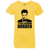 T-Shirts Vibrant Yellow / YXS Tyler Fucking Durden Girls Premium T-Shirt