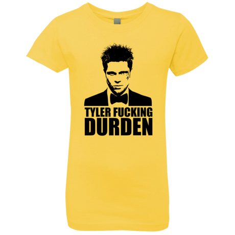 T-Shirts Vibrant Yellow / YXS Tyler Fucking Durden Girls Premium T-Shirt
