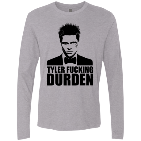 T-Shirts Heather Grey / Small Tyler Fucking Durden Men's Premium Long Sleeve