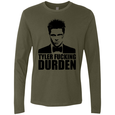 T-Shirts Military Green / Small Tyler Fucking Durden Men's Premium Long Sleeve