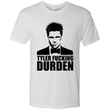 T-Shirts Heather White / Small Tyler Fucking Durden Men's Triblend T-Shirt