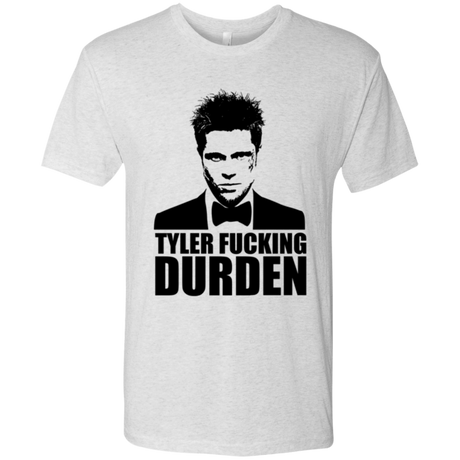 T-Shirts Heather White / Small Tyler Fucking Durden Men's Triblend T-Shirt