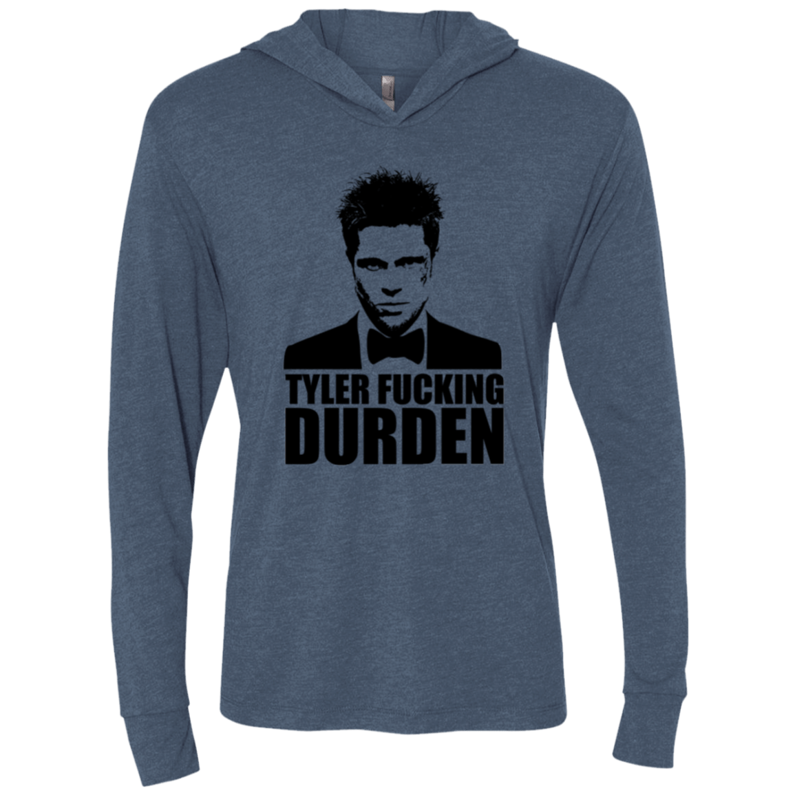 T-Shirts Indigo / X-Small Tyler Fucking Durden Triblend Long Sleeve Hoodie Tee