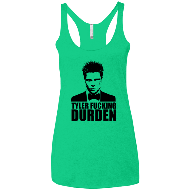 T-Shirts Envy / X-Small Tyler Fucking Durden Women's Triblend Racerback Tank