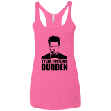 T-Shirts Vintage Pink / X-Small Tyler Fucking Durden Women's Triblend Racerback Tank