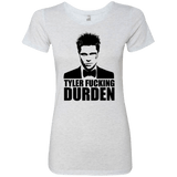 T-Shirts Heather White / Small Tyler Fucking Durden Women's Triblend T-Shirt