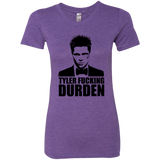 T-Shirts Purple Rush / Small Tyler Fucking Durden Women's Triblend T-Shirt