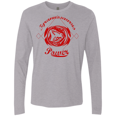 T-Shirts Heather Grey / Small Tyrannosaurus Men's Premium Long Sleeve